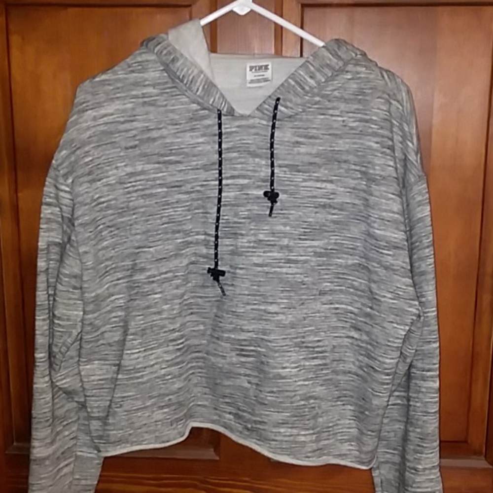 Pink cropped hoodie